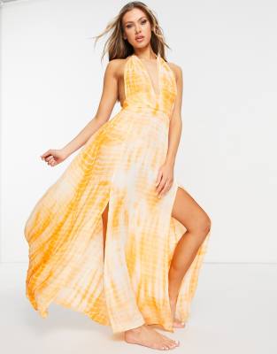 asos tie dye maxi dress