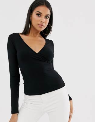 asos wrap top