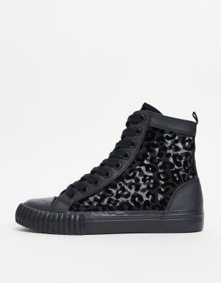 ASOS DESIGN Deeper mesh high top in black