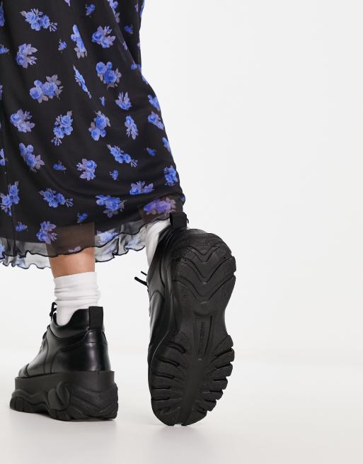 Black Mossi Chunky Platform Sneakers