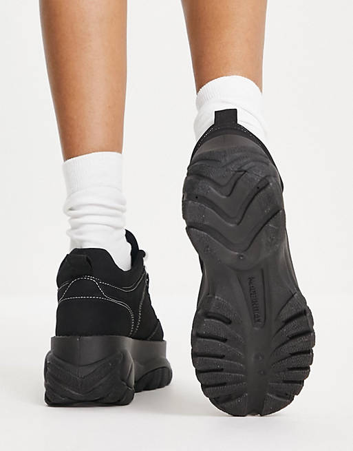 Sneakers flatform con suola spessa lime Defy Asos Donna Scarpe Scarpe con plateau Trainers 