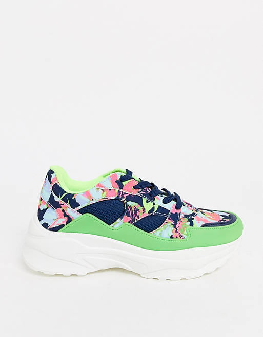Asos Donna Scarpe Sneakers Sneakers chunky Degree Chunky sneakers a fiori 