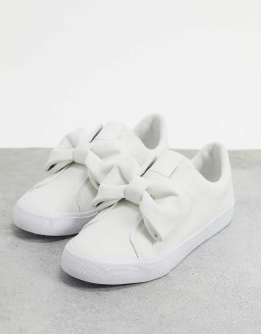 Womens slip on store sneakers with bow