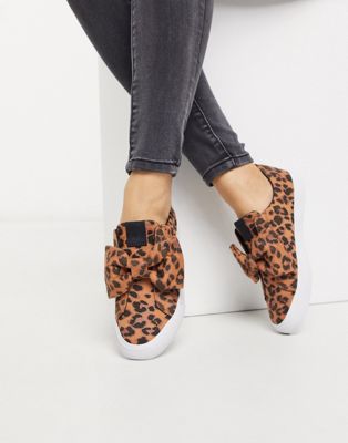 leopard print slip on trainers
