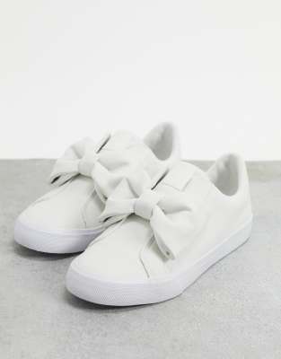 ASOS DESIGN Dekker bow slip on trainers 