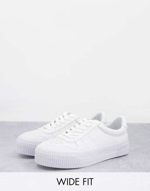 ASOS DESIGN - Dekko - Baskets pointure large - Blanc
