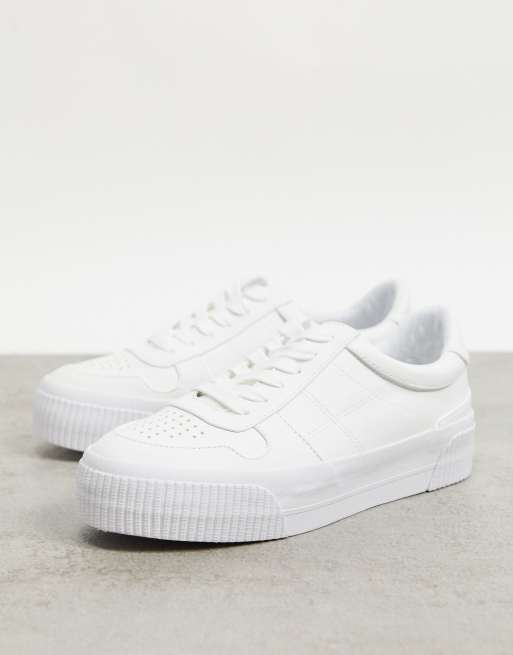 ASOS DESIGN - Dekko - Sneakers stringate bianche