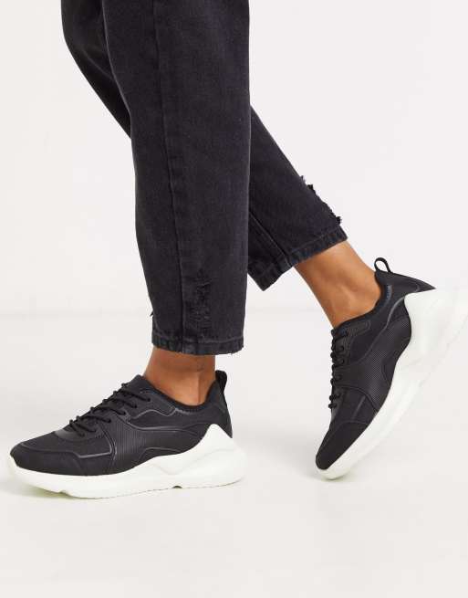 ASOS DESIGN Delhi knitted sneakers in black | ASOS