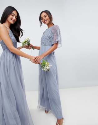 asos design delicate embellished strappy maxi dress