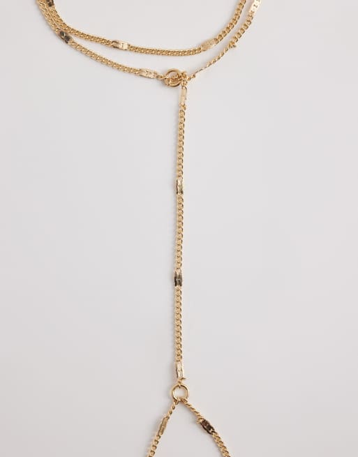 ASOS DESIGN – Delikatny łańcuszek na rękę w kolorze złotym, 2 z 4