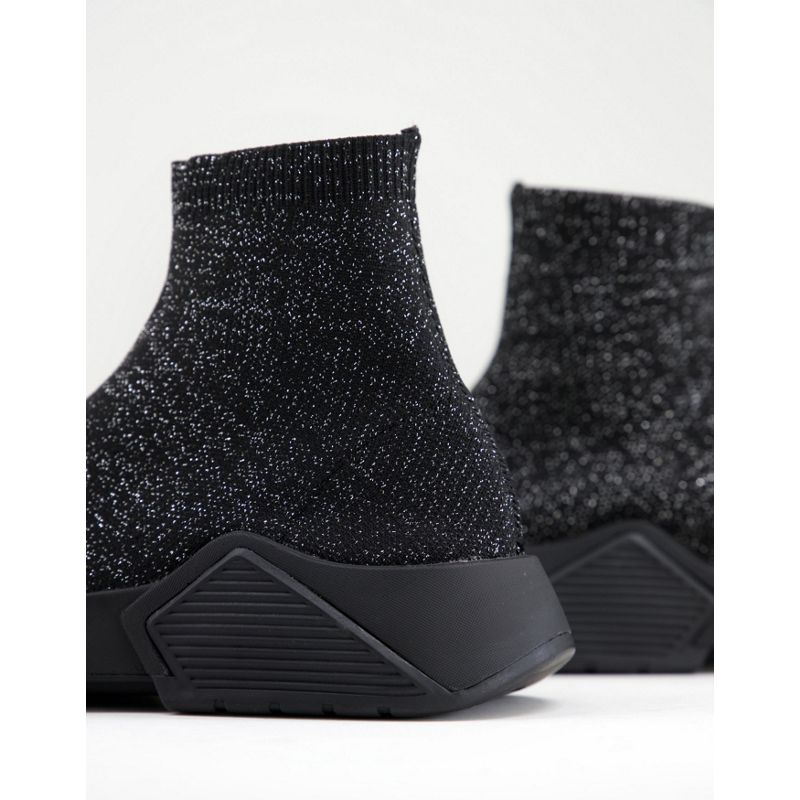 pFzJO Scarpe DESIGN - Della - Sneakers a calza nero glitterato