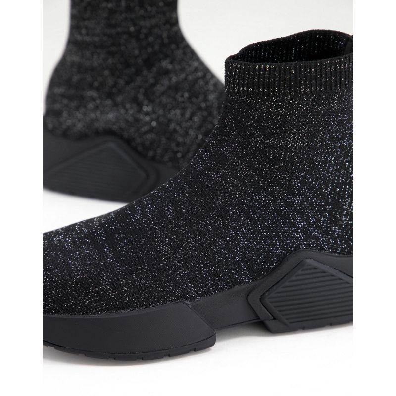 pFzJO Scarpe DESIGN - Della - Sneakers a calza nero glitterato