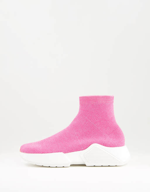 Hot pink store sock sneakers