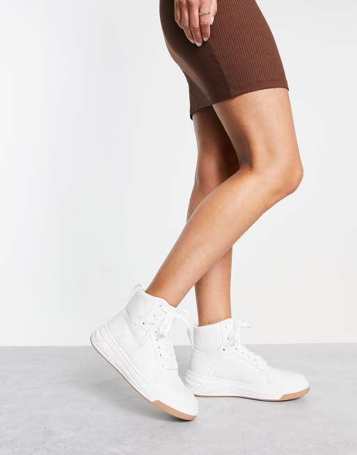 ASOS DESIGN - Delta - Hoge skatersneakers in wit