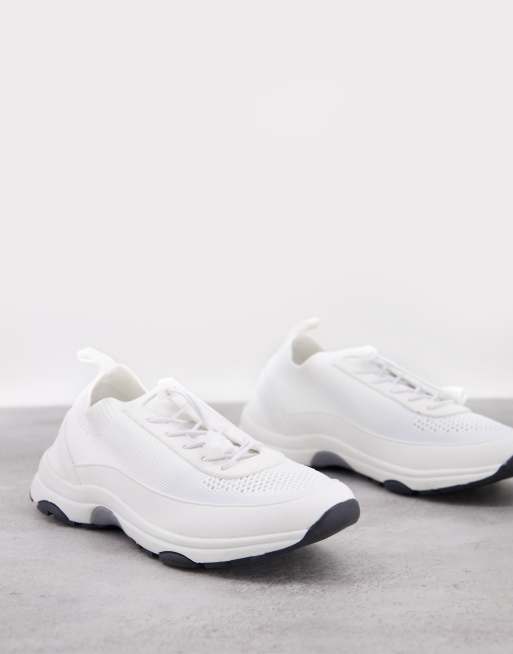 ASOS DESIGN – Deluxe – Strick-Sneaker in Weiß