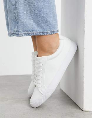 ASOS DESIGN Demi lace up sneakers in white ASOS