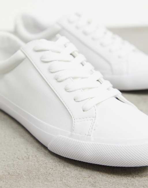 Asos design sneakers hot sale in white canvas