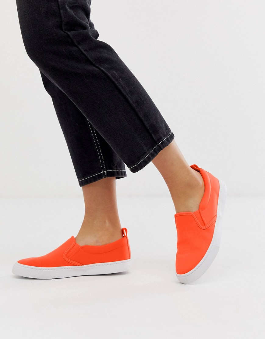 ASOS DESIGN - Demi - Sneakers senza lacci arancione fluo