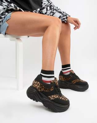 chunky sneakers animal print