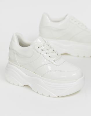 white chunky trainers asos