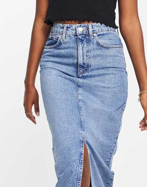 ASOS DESIGN denim midi skirt with … curated on LTK