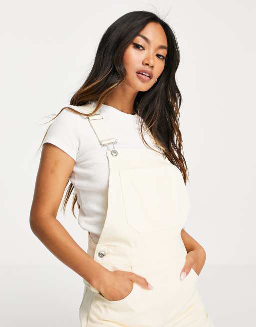 ASOS DESIGN - Denim 90s tuinbroek met rechte pijpen in geel, 3 van 4