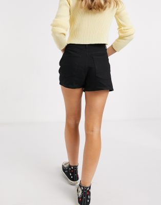 a line denim shorts