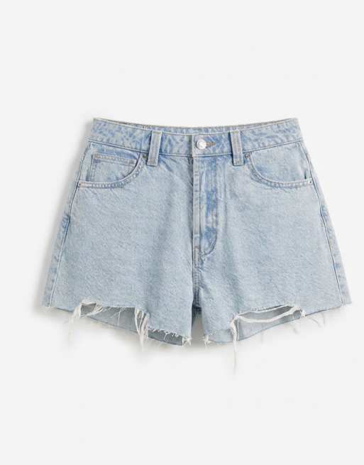 ASOS DESIGN denim a-line shorts in lightwash, 6 of 7