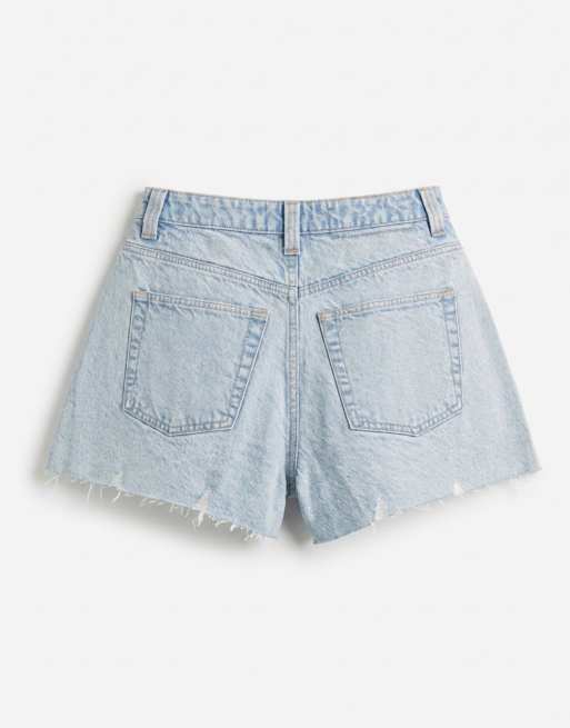 ASOS DESIGN denim a-line shorts in lightwash, 7 of 7