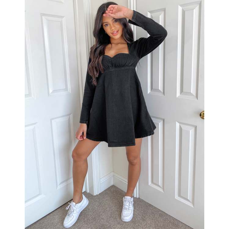 Gray shop babydoll dress