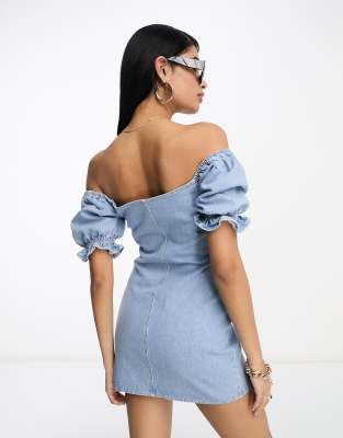 Denim Bandeau Dress