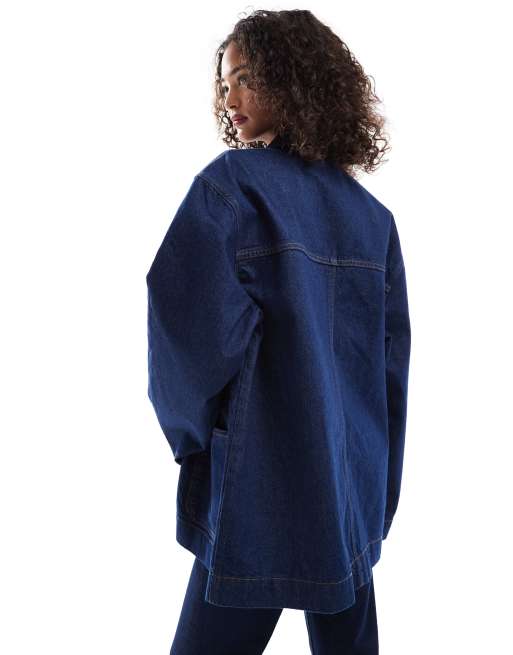 ASOS DESIGN denim barn jacket in rinse wash