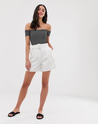 asos white shorts