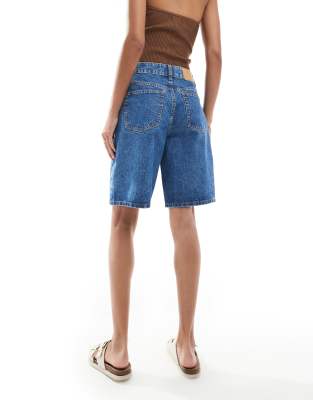ASOS DESIGN denim bermuda shorts in clean blue