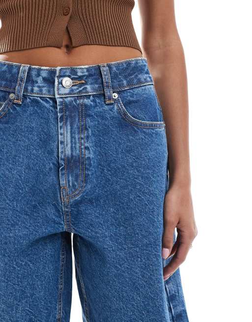 ASOS DESIGN denim bermuda shorts in clean blue