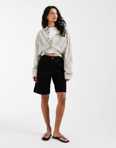ASOS DESIGN - Denim bermuda/short in zwart - view 1