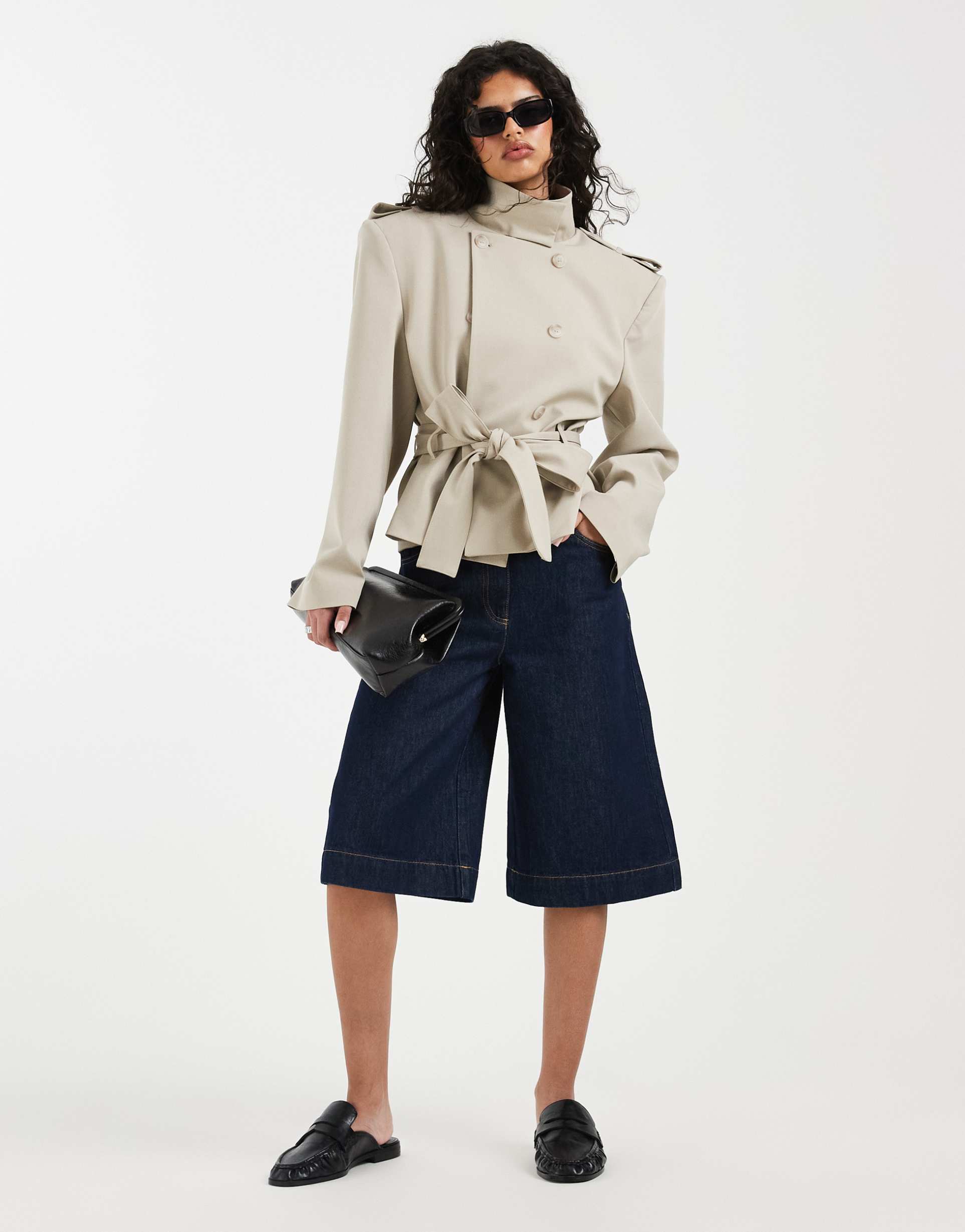 asos design denim bermuda shorts in indigo