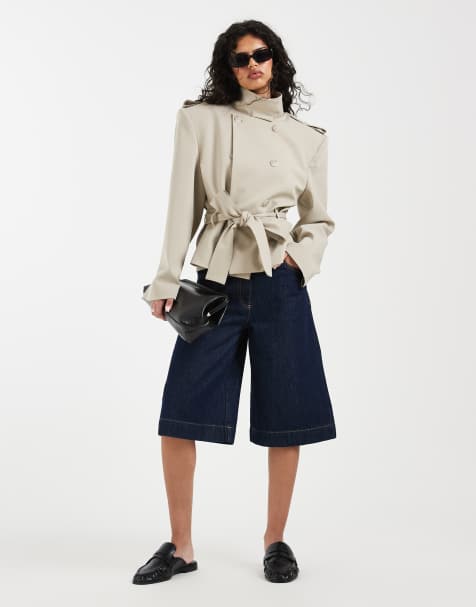 ASOS DESIGN denim side bermuda short in indigo