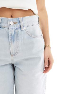 ASOS DESIGN denim bermuda short in lightwash blue