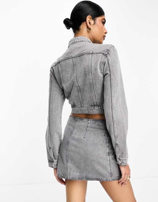 Asos grey hotsell denim jacket