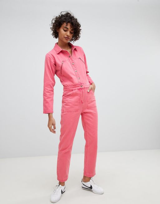 ASOS Rosa Blaumann aus Jeansstoff in Pink