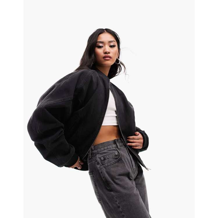 Denim deals jacket bomber