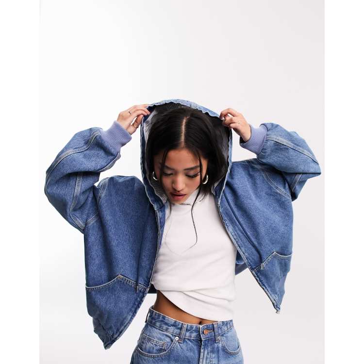 Bomber on sale denim jacket