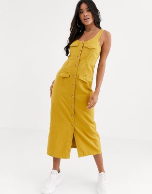 asos button down dress