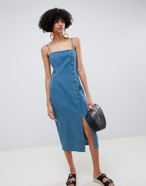 Asos denim shop midi dress