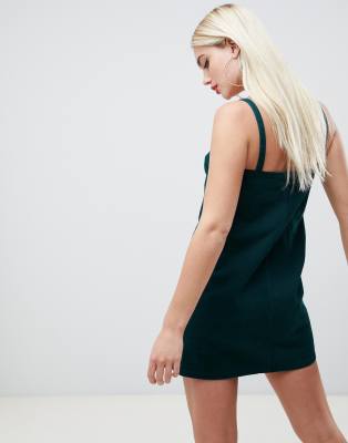 asos dark green dress