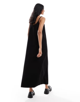 Asos Design Denim Cami Maxi Dress