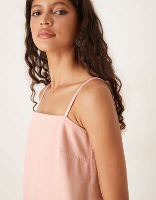 Asos Design Denim Cami Mini Dress