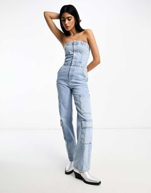 Asos store denim jumpsuit