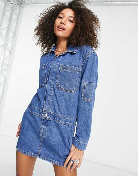 Long sleeve 2025 jean dresses